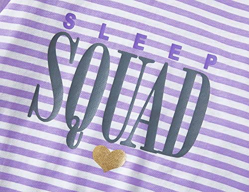 Cozchique Pajamas For Girls Size 6-16 Pants & Long Sleeve Jammies Glitter Heart & Stripe Tween/Teens Fall Cloths Set3