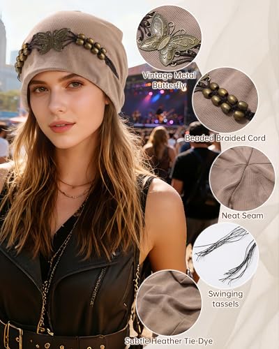Gorro Slouchy para Mujer estilo Vintage Y2K miniatura 5