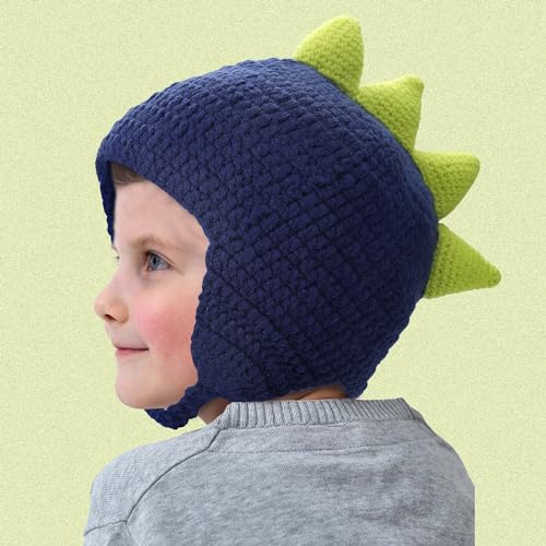 Bigwow Kids Knitted Beanie Hat Cute Dinosaur Toddler Boys Winter Warm Knit Caps for Toddlers Little Kid2