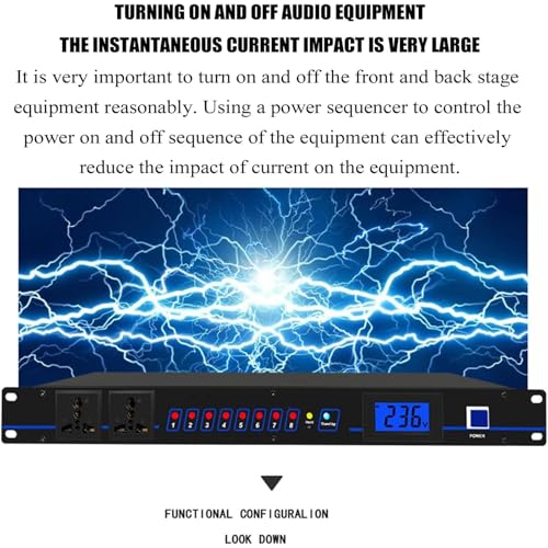 Ecualizador de audio para hogar McbeAn, ecualizador estéreo, salida de potencia de 8 canales, pantalla LCD de nivel de frecuencia en tiempo real, conmutador de tiempo hacia adelante y hacia atrás, para estaciones DJ y otros instrumentos musicales miniatura 3