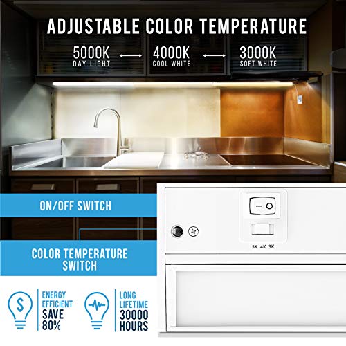 Parmida LED Swivel Under Cabinet Light - Additional Accessory: 2 x 12" Linking Cable - (1 Pack) - Thumbnail 5