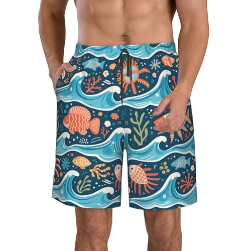 Cute Swimming Trunks for Men Men's Board Shorts Beach Swimsuits