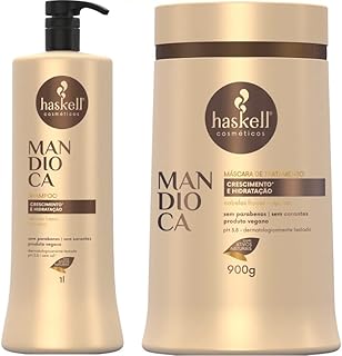 Kit Haskell Mandioca Shampoo 1 Litro + 1 Mascara 900ML