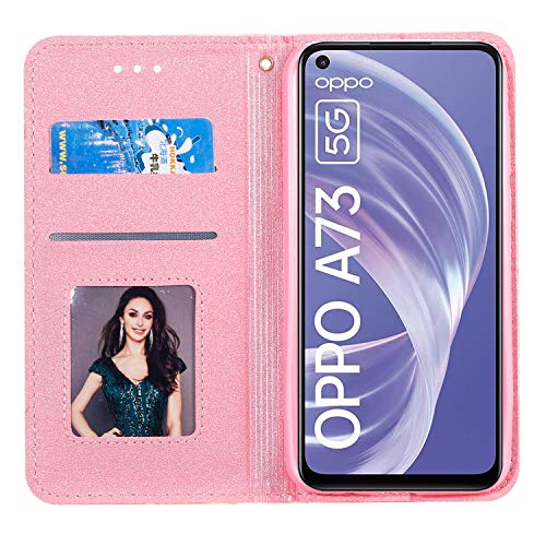 Guxira Cover Pelle per OPPO A73 5G, Motivo Disegni...