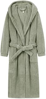 badrock Premium damrock med huva plysch fleece