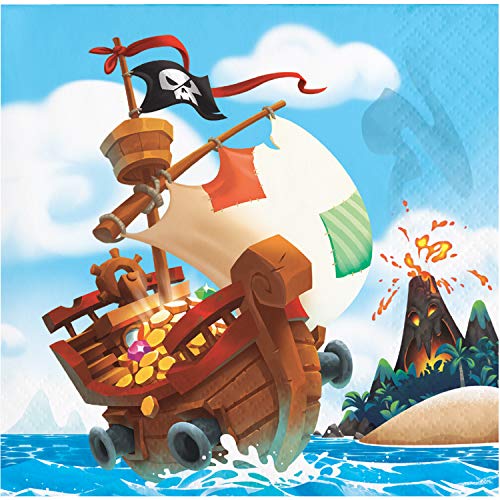 Treasure Island Pirate Beverage Napkins, 16 ct