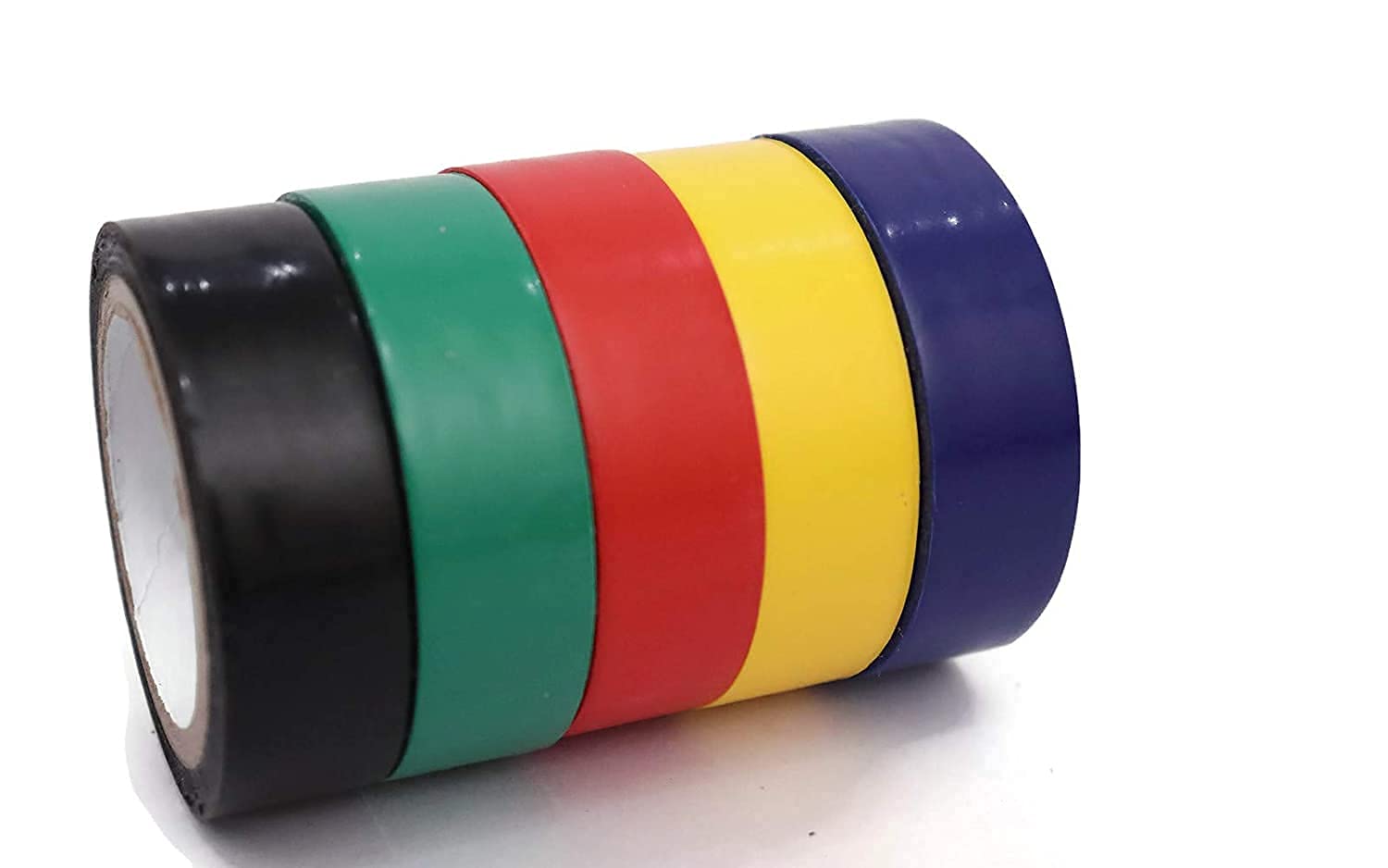 PVC Electrical Insulation Tape, Pack of 5, Multicolour | Wire Colour Coding, Black, Red, Green, Yellow, Blue, Electrical Use, PVC Material, Strong Adhesive-image-14