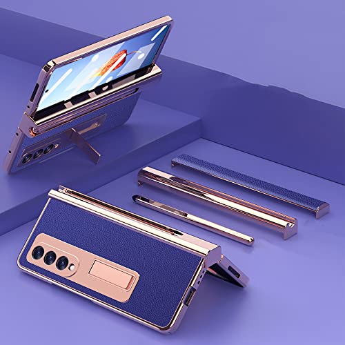 Coque Galaxy Z Fold 4 bleu foncé pratique pour le quotidien actif