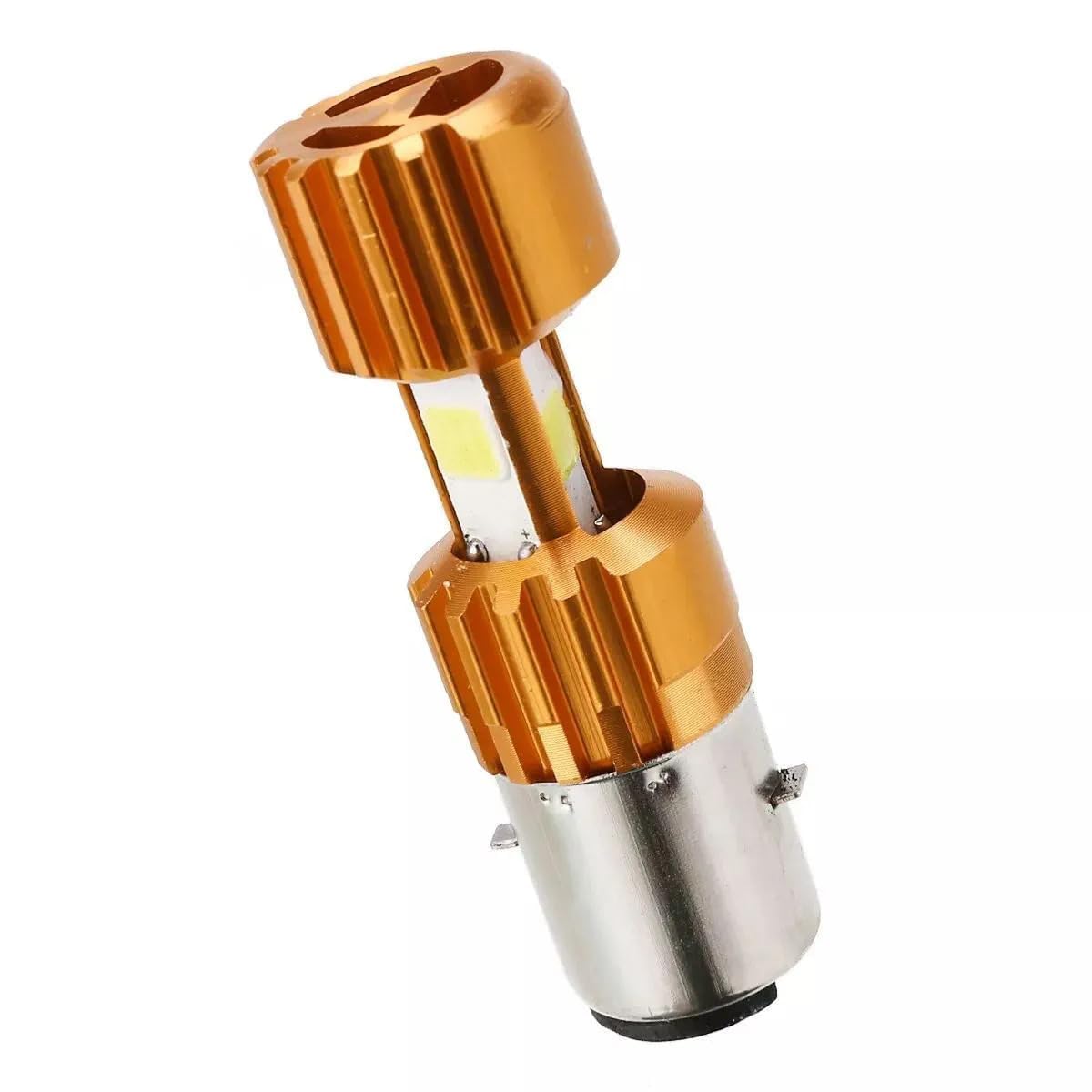 E-Trendo Led Head Light Bulb 12V | 15W LED COB Electric Scooter Headlight Bulb | 3 Side Hi/Lo Beam | Gold Color-image-40