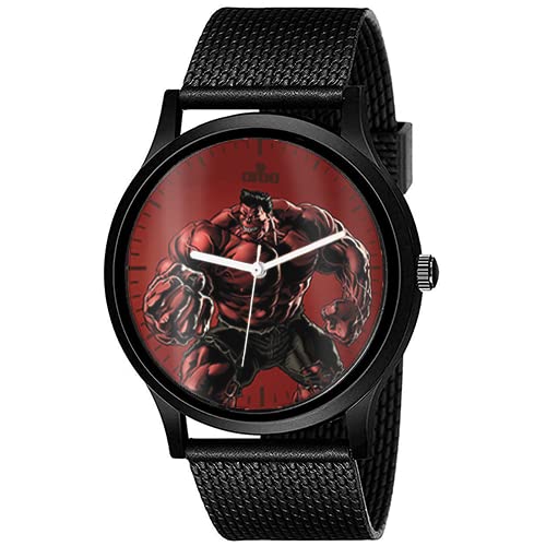 AROA Watch New Watch for Red Hulk Attacking Model : 667 Black Metal Type Analog Black Strap Watch Red Dial for Men Stylish Watch for Boys (B0C6QQNDKQ) Amazon Price History, Amazon Price Tracker