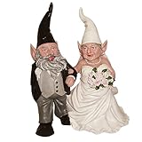 Nowaday Gnomes - Bride & Groom Wedding Gnome Married Couple Home & Garden Gnome Collectible Statue 1