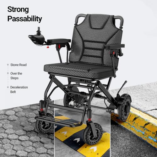 Image of 2026 Upgrade VERPAL 36lbs Lightweight Electric Wheelchair for Adults Seniors, Foldable Electric Wheelchair for Travel, Air Transport, 360W Power Wheelchair for All Terrain, Motorized Mobility Scooters