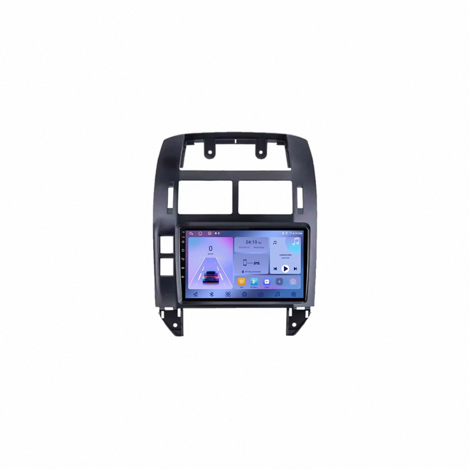 Touchscreen Auto Radio per Volkswagen Polo MK4 IV 4 2001-2009 Wireless Carplay Android Auto Stereo Bluetooth Ips con Pantalla Táctil con Gps Navigatore/Swc/Mirror, 4 Nucleo 2G+32G