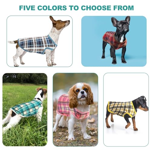 Hjfzbb Cute Dog Shirts Clothes, Classic Plaid,Soft And Comfortable Fabric,Dog Clothes T Shirt Vest Soft For Small Medium Dogs Cats thumb #4