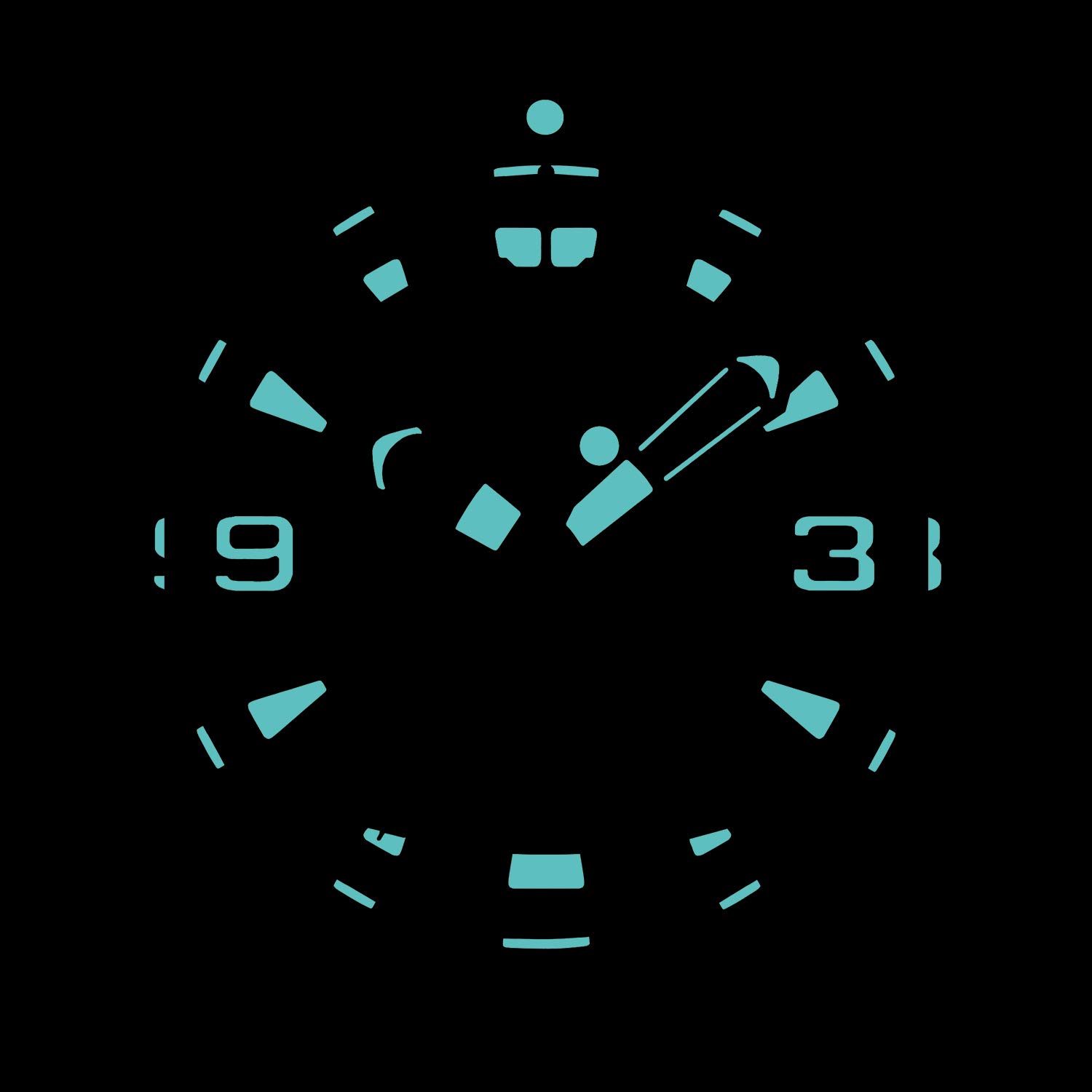 Chris Benz Depthmeter Digital 200M Taucheruhr mit Metallband, Seeschlangengelb