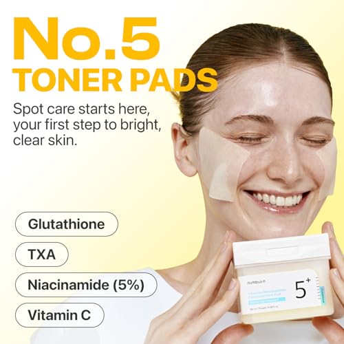 numbuzin No.5 Toner Pads | Vitamin-Niacinamide Concentrated Pad | Double-Sided | Glutathione, Niacinamide, PHA & LHA | Exfoliation, Hyperpigmentation Care | 70 Pads/180 ml - Image 3