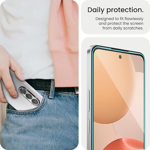 Image of FIRST MART Military-Grade Gorilla Tempered Glass Compatible with Realme P4x 5G (6.72 Inch) With 1 Set of Black Rings & Installation Kit | Edge to Edge Coverage | Black