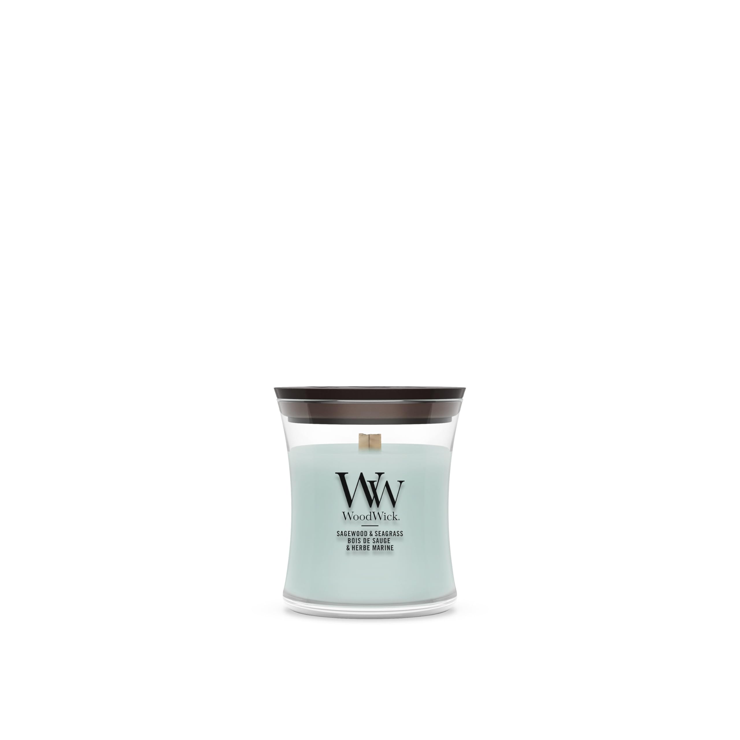 WoodWick Candela profumata | Candela Mini Hourglass | Sagewood & Seagrass | Regali perfetti per donne