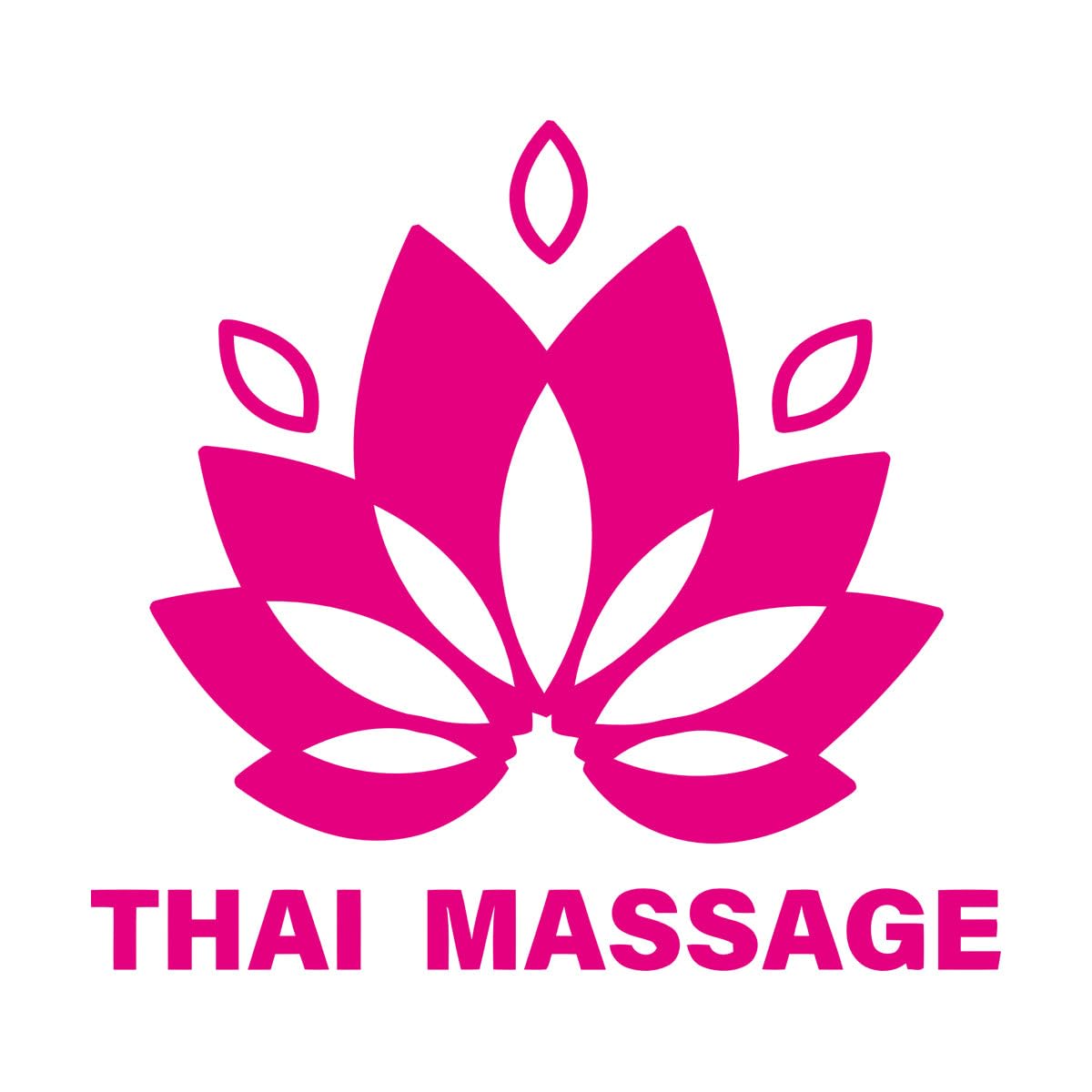Wall Vinyl Sticker Decor Lotus Icons Thai Massage Therapy Relax Studio 81x90.5cm Art Decoration Extra Large Rosered