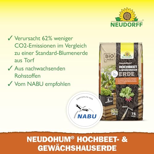 Komposterde Neudorff NeudoHum für Hochbeet und Gewächshaus torffrei