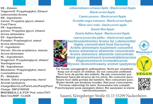 Cassis pomme arôme concentré Sasami 100 ml pour e-liquide DIY intense - 4