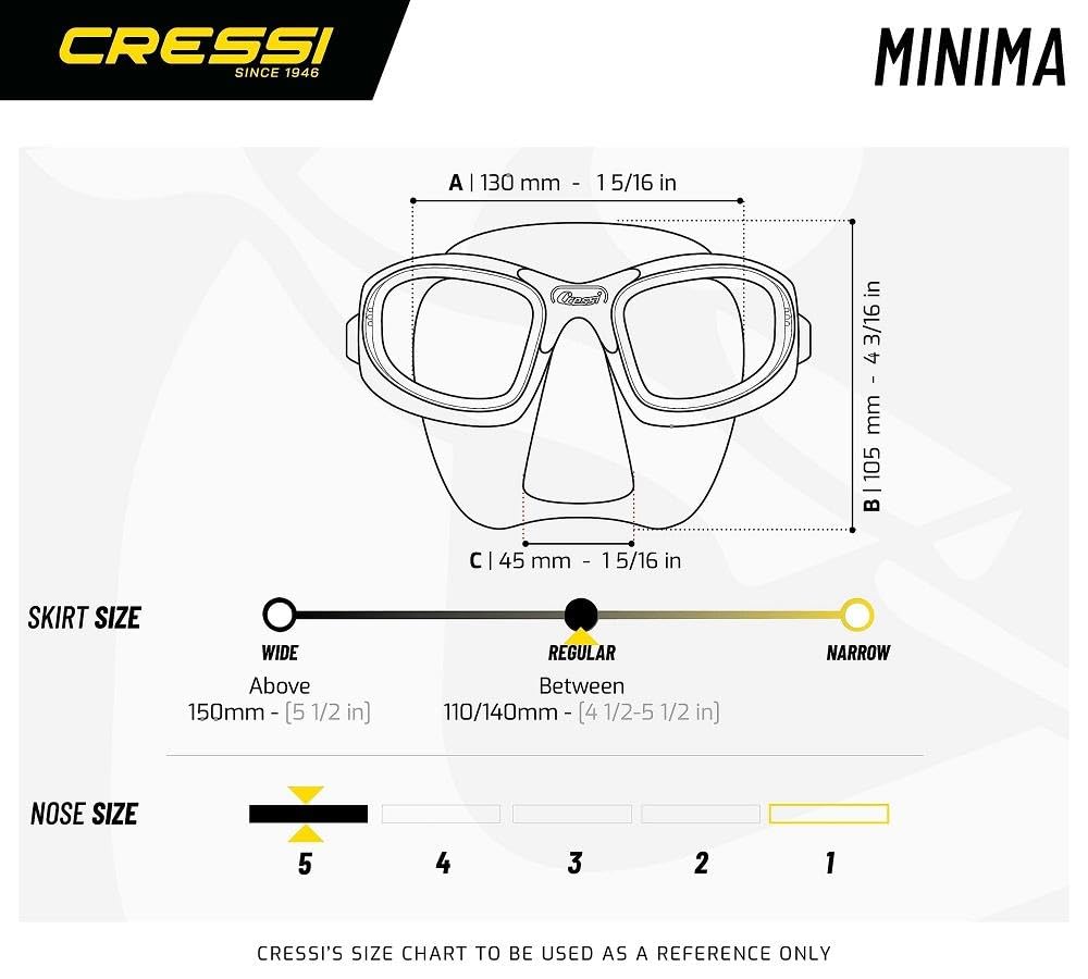 Cressi Minima - Gafas de Buceo, Color Negro