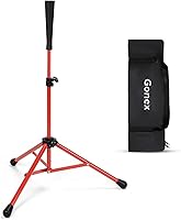 Gonex Adjustable Batting Tee for Baseball & Softball - Stable Tripod Stand, 27-43" Height, Collapsible Portable with Bag