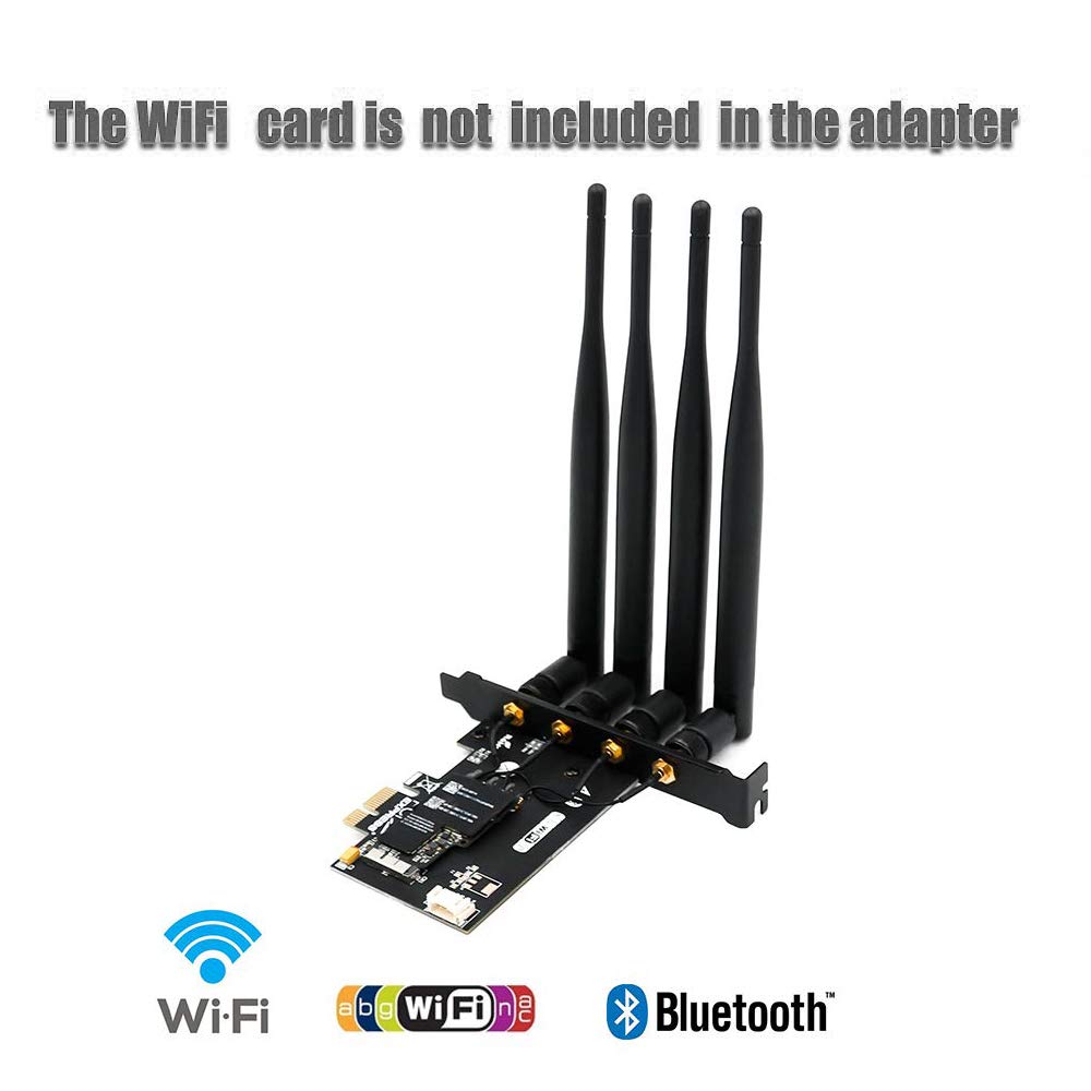 LeHang BCM94360CD BCM94331CD Adaptateur de Carte WiFi 4.0 Bluetooth vers PCI-E x1 (36 Broches) pour PC/Hackintosh