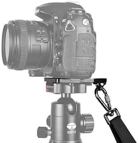 Camera mounted on a tripod using the Fomito Quick Release Plate