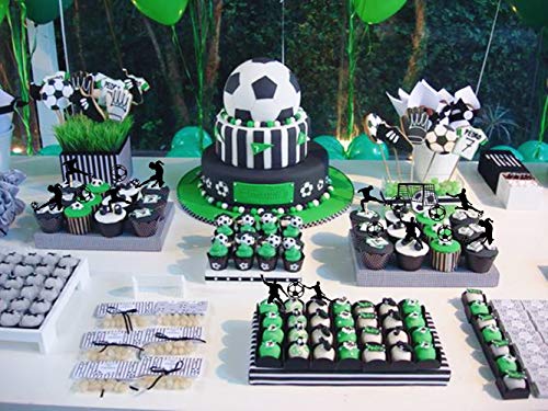 Jevenis Set Of 24 Soccer Cupcake Toppers Soccer Ball Cupcake Toppers Football Cupcake Topper Sport Cake Decoration For Soccer Party Decorations Sports Party Decorations #TOP5