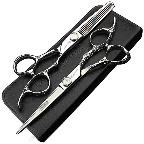 Professional Hair Dressing 6/7/8 Inch Straight Cutting Scissors (6 Inches, Pack of 2)