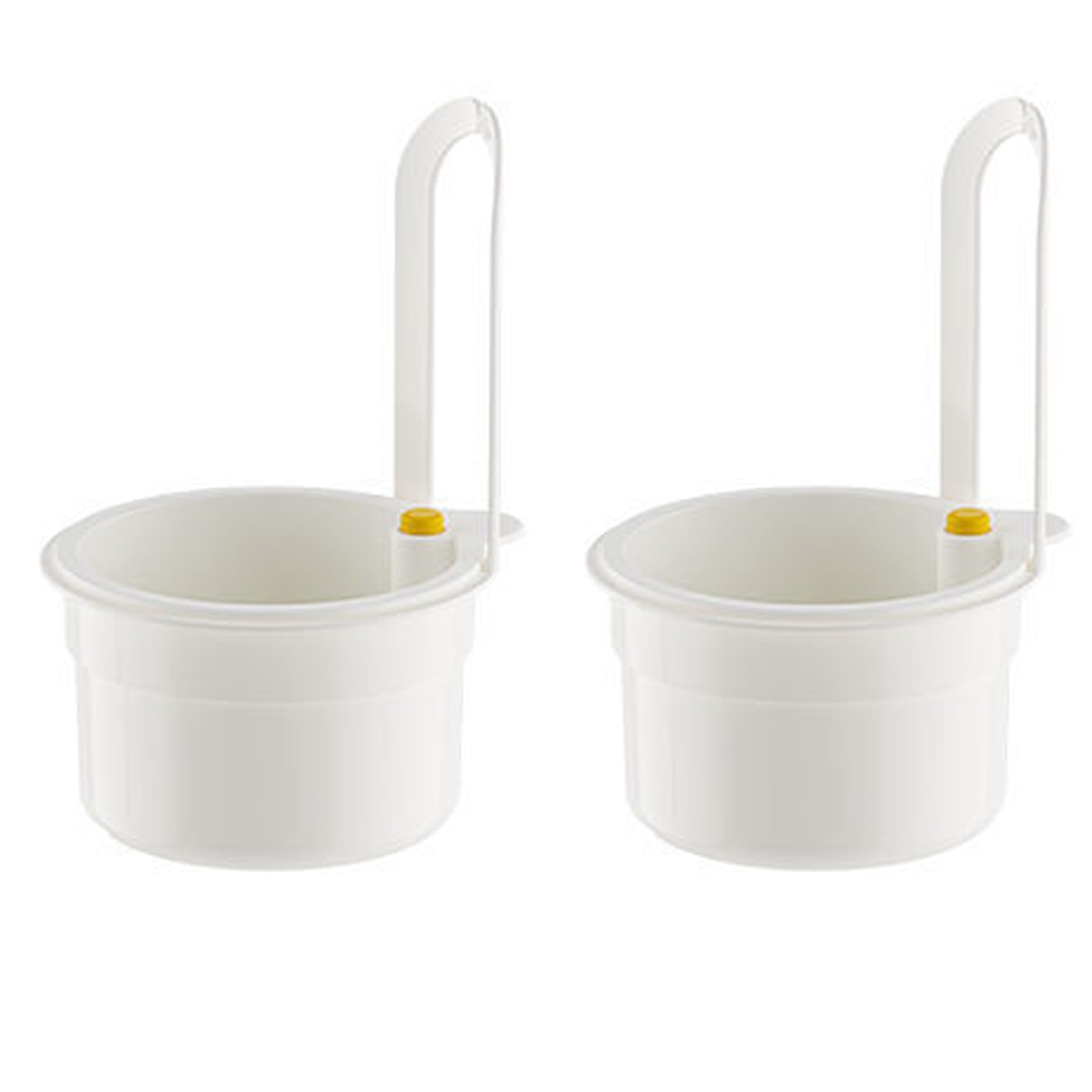 Pocoiau White 2Pcs Sink Drain Strainer Basket Adjustable Hanging Sink Strainer Colander Drain Basket For Filter Kitchen Waste For Kitchen