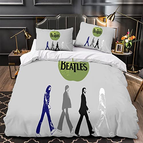 The Beatles Ensemble De Literie Imprimé en 3D Groupe de Rock Parure De Lit Housse De Couette Rock ‘n’ Roll,Sets De… - Les Beatles, Paul McCartney, John Lennon, RIngo Starr, George Harrison The Beatles Ensemble De Literie Imprimé en 3D Groupe de Rock Parure De Lit Housse De Couette Rock 'n' Roll,Sets De… – Image 4