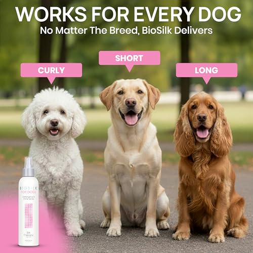 BioSilk Therapy Detangling Plus Shine Protecting Mist for Dogs | Best Detangling Spray For All Dogs and Puppies