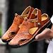Sandalias de Cuero Casual de Verano para Hombre Transpirable Tendencia Zapatos de...