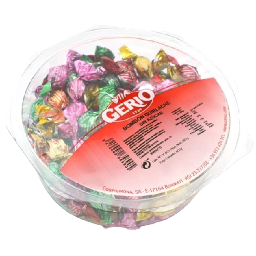 Bombones Guirlache Sin Azúcar, Chocolate Negro 55% Cacao, 600g,