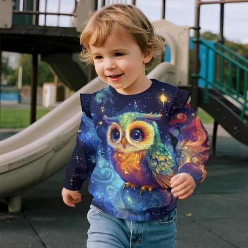 Girls Sweatshirt Toddler Long Sleeve Ruffle Pullover 1-8 Years Tops3