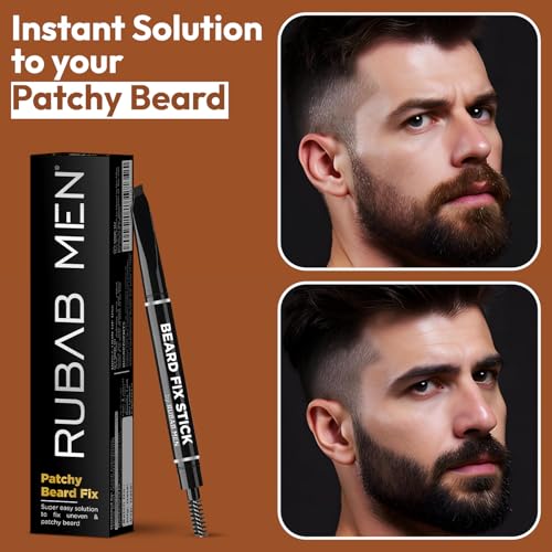 Image of RUBAB MEN Beard Black Pencil Filler for Patchy Beard Area | Quick Party Fix