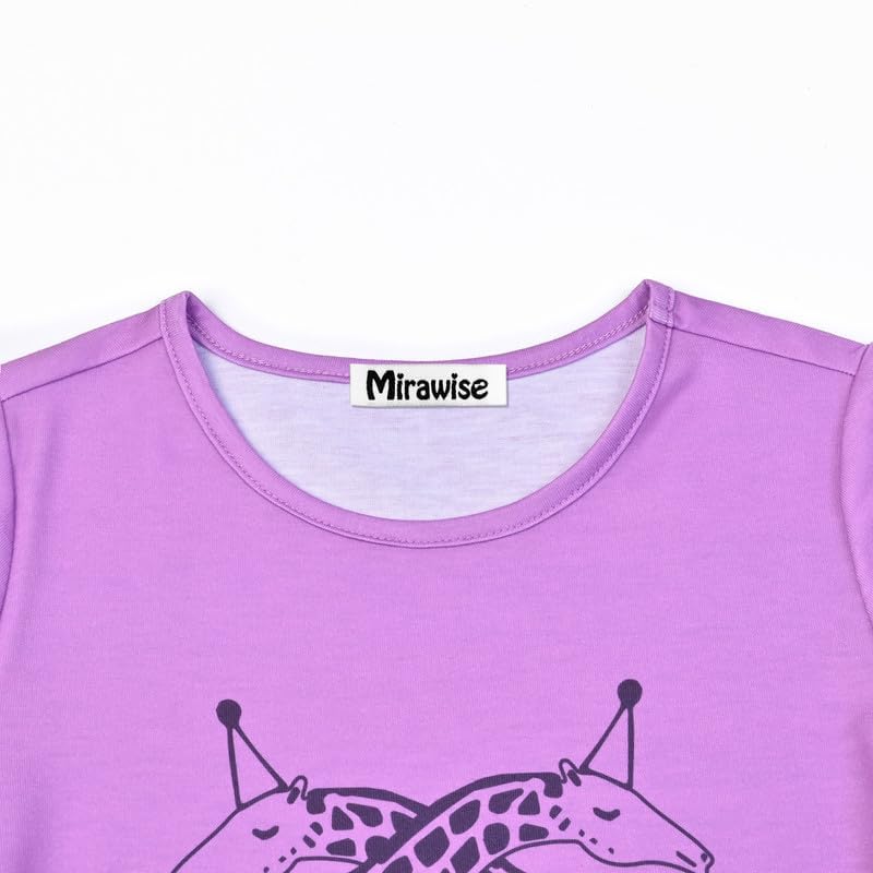 Image of Mirawise Girls 3 Pc Pajamas Sleepwear Cotton Pjs Clothes Set 4-13 Years