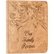 ENJOY THE WOOD Personalized Recipe Book Binder - Wooden Blank Family Cookbook Journal to Write in Your Own Recipes - Customized Recipe Binder, Recipe Books to Write in Hardcover Large A4, Tomatoes