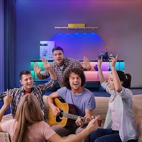 Image of Battery Operated Modern Style Vanity Lights,wall Sconces Fixtures With Remote Control,Dimmable Bathroom Lights Over Mirror,LED Bathroom Lighting Rechargeable,vanity Lights Fixtures Wireless Design(2 P
