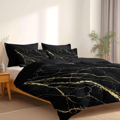 Linge de lit réversible style marbre pour transformer votre chambre