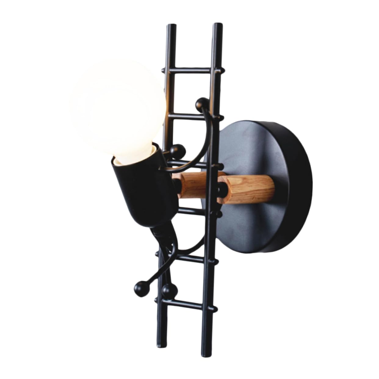 Yardenfun 1Pc Artistic People Climbing Stairs Wall Lamp Unique Nordic Style Decorative Fixture for Bedroom Room Hallway Includes Bulb Premium Design