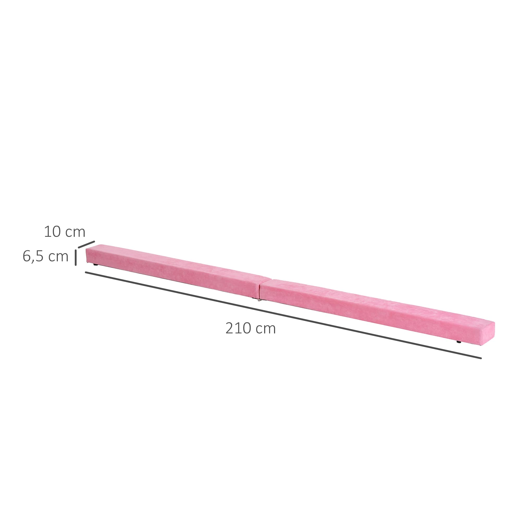 HOMCOM 210 cm Schwebebalken Turnbalken Indoor Outdoor Balance Beam Klappbarer Turnbalken Balance Balken Balancierbalken bis 120 kg