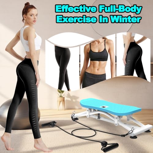 Simulador de Esquí Deslizante con Bandas de Resistencia - Equipo de Entrenamiento Cardiovascular para Gimnasio en Casa, con Bandas de Resistencia y Base Antideslizante, Máquina de Entrenamiento Full-Body para Abdominales, Piernas y Brazos miniatura 2