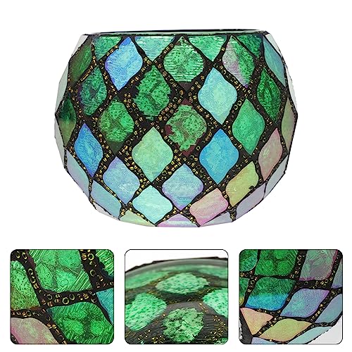 Abaodam EXCF3343S351R318F0SHWX Mosaic Candle Holder Mosaic Tealight Candle Holder Glass Votive Candle Holder Glass Candle Stand thumb #8
