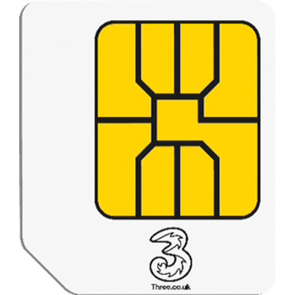 Three Mobile Broadband Ready to Go 1 GB Preloaded Data Micro SIM do tabletów 3G