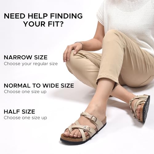 Image of AEROTHOTIC Recovery Slides for Women Cork Footbed Adjustable Straps Sandals