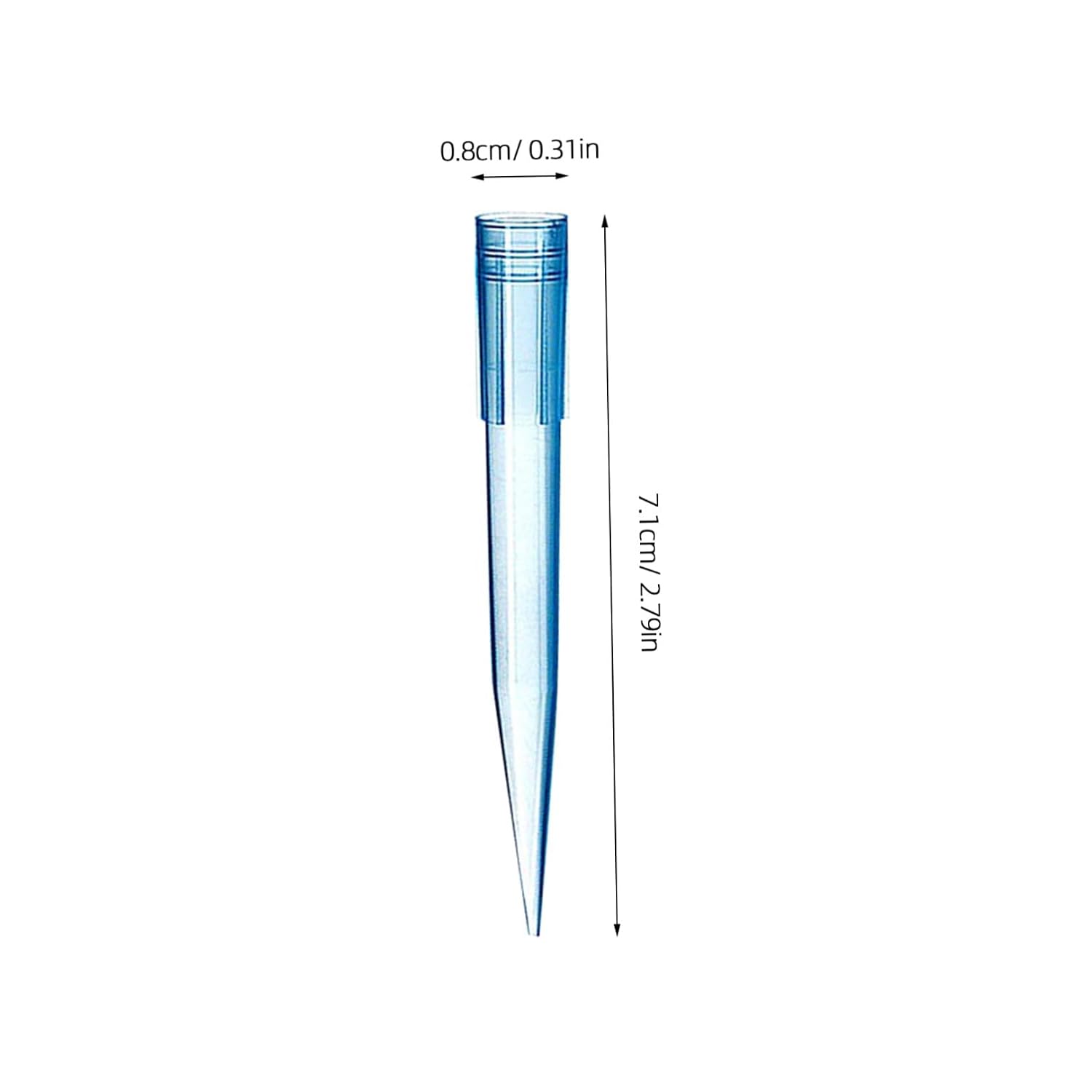 500pcs Blue 1000μl Universal Plastic Pipettor Tips Liquid Pipette Tips for Laboratory Use Scientific Lab Pipette Accessories