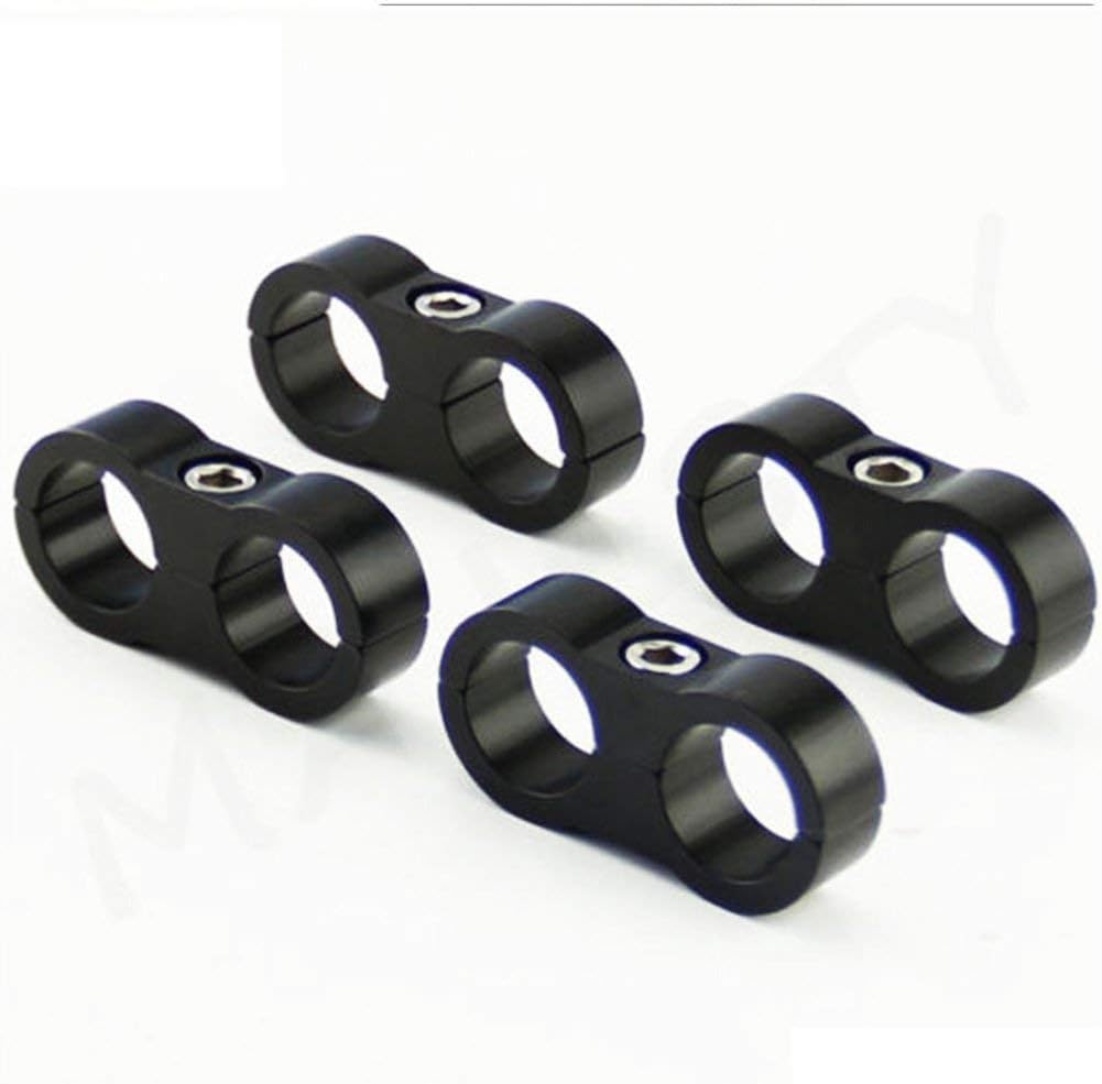 X AUTOHAUX 2pcs Car AN12 24mm Hose Separator Clamp Oil Line Brake Line Aluminum - View #8